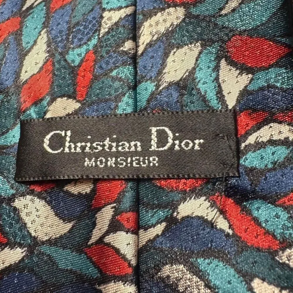 Christian Dior Vintage men’s 80's/90's polyester designer Monsieur necktie